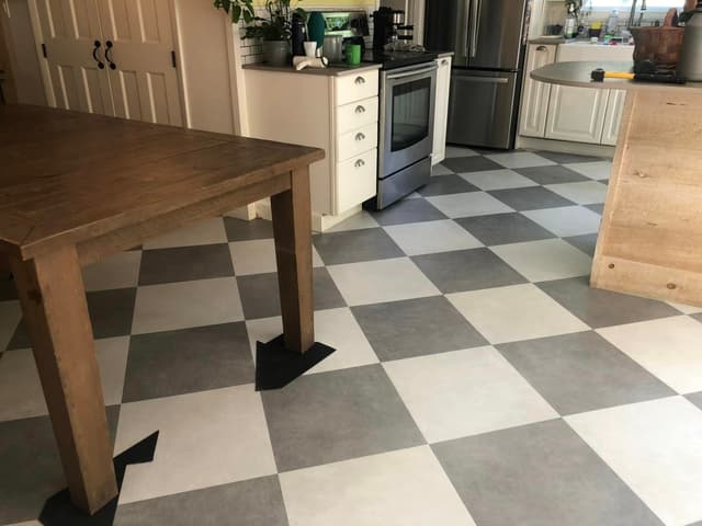 Home - Kitchen - finished Luxury Vinyl Tile flooring