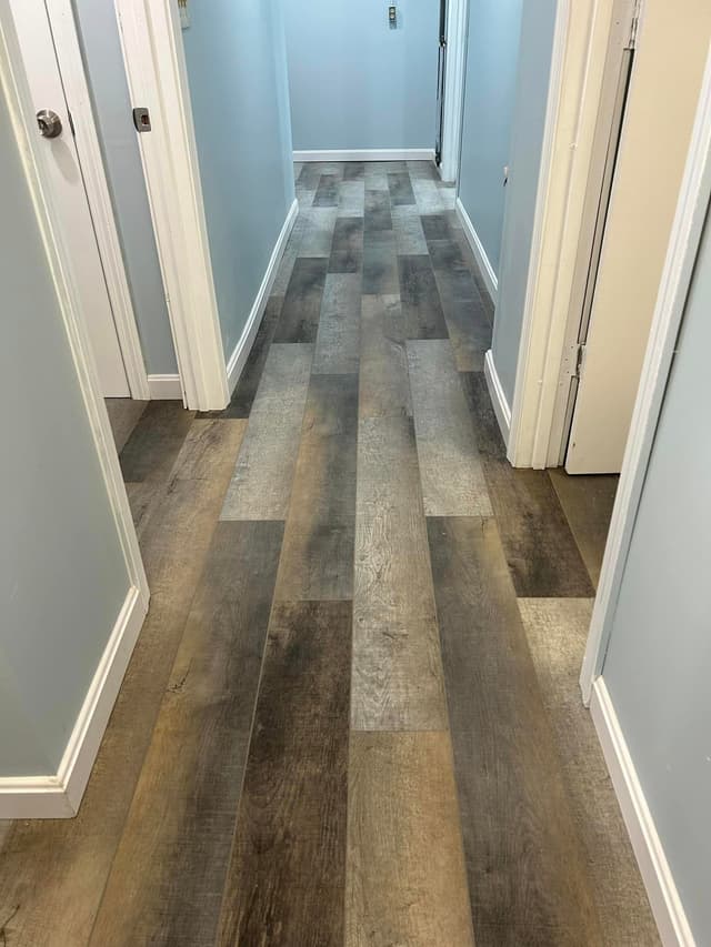 Home - Basement - finished Luxury Vinyl Plank flooring